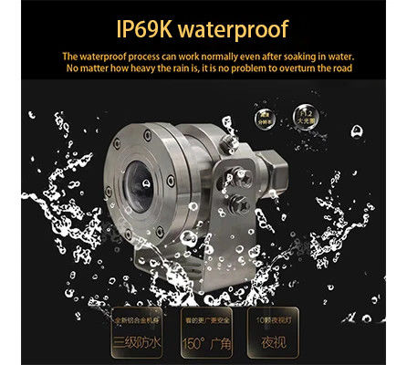 4K CCTV Anti-Explosion Fisheye PTZ Camera Roestvrij staal voor vrachtwagen Ingebouwde MIC Starlight IR