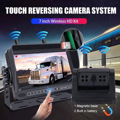 HD Combo 7-inch scherm oplaadbare batterij draadloze back-up Imaging Reverse Camera